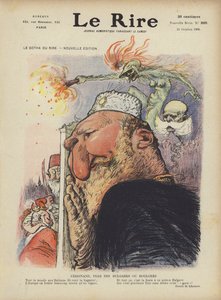 Caricature du tsar Ferdinand Ier de Bulgarie. Illustration pour Le Rire