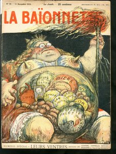 Couverture de La Baionnette, satirique en couleurs