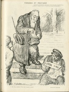 Illustration de Charles Léandre (1862-1934) dans Le Rire, 31/12/21 - Théorie et pratique - Prix Nobel - Lénine, France Anatole