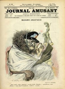 Illustration de Charles Léandre pour la couverture de Le Journal Fun - Charles Leandre