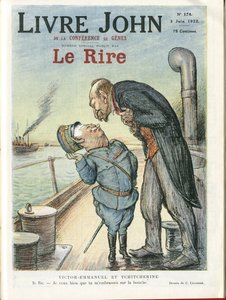Illustration de Charles Leandre pour la couverture de Le Rire, 03/06/22 - Italie, URSS - Victor Emmanuel 1er, Gueorgui Titcherine - Charles Leandre