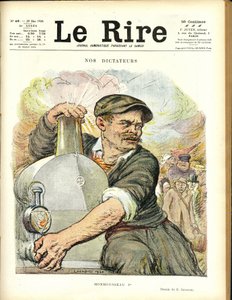 Illustration de Charles Léandre pour la couverture de Le Rire, 29/05/20 - Nos dictateurs - Train ferroviaire - Gaston Monmousseau - Charles Leandre