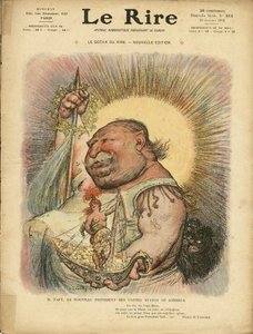 Illustration de Charles Léandre pour la couverture de Le Rire, No. 312, 23/01/09 - Amérique USA - William Howard Taft, Président - Charles Leandre