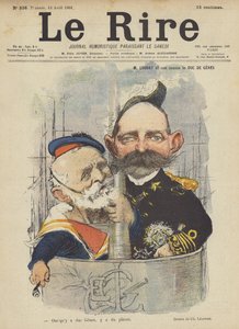 Loubet et son cousin le Duc De Gênes, Illustration pour Le Rire - Charles Leandre