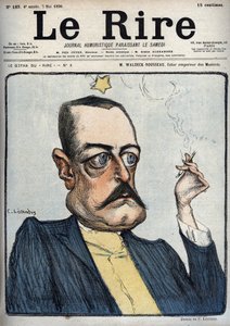 M. Waldeck-Rousseau futur empereur des Modérés - Caricature de Pierre Waldeck Rousseau (Waldeck-Rousseau) (1846-1904) par Charles Léandre (1862-1934) dans 