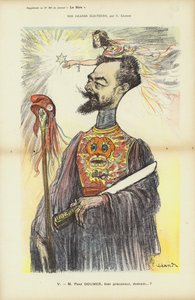 Paul Doumer, homme politique français, illustration pour Le Rire