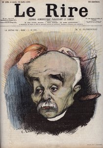 Portrait de Georges Clemenceau (1841-1929) - la balance fait référence au journal 
