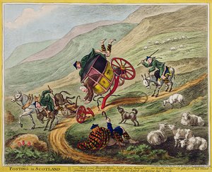 Poste en Écosse, publié par Hannah Humphrey, 1805