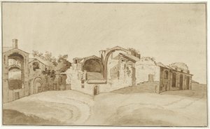 Vue des Thermes de Dioclétien à Rome