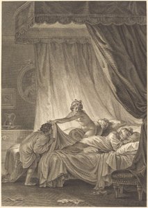 Joconde: Le lit - Charles Louis Lingée after Jean Honoré Fragonard