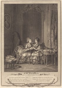 Les confidences - Charles Louis Lingée after Sigmund Freudenberger