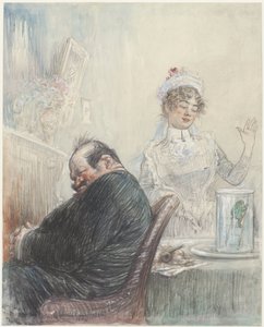 Le vieillard et la grenouille - Charles Lucien Leandre
