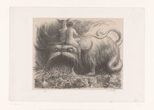Monstre dévorant des gens - Charles Lucien Leandre