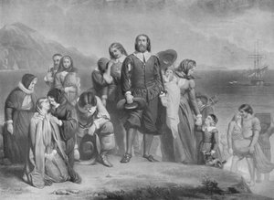 Le Débarquement des Pères Pèlerins, vers 1848, 1911 - Charles Lucy