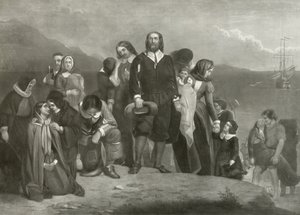 Le Débarquement des Pères pèlerins en Amérique, 1620 - Charles Lucy