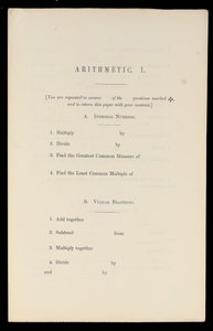 Arithmétique, Oxford University Press, c.1870 - Charles Lutwidge Dodgson