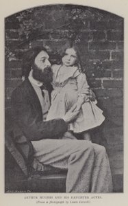 Arthur Hughes et sa fille Agnes (photo n/b) - Charles Lutwidge Dodgson