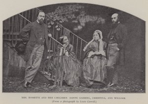 Mme Rossetti et ses enfants Dante Gabriel, Christina et William - Charles Lutwidge Dodgson