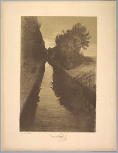 Suite de Paysages: Paysage, Planche 1, Remarque, Un Poisson - Charles Marie Dulac