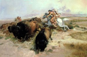 Chasse au bison, 1897