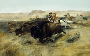 Chasse au bison n° 7 - Charles Marion Russell