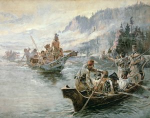 Lewis et Clark sur le fleuve Columbia inférieur