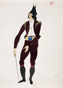 Costume pour le personnage de Fiorello du Barbier de Séville de Gioacchino Rossini, croquis de Charles Martin - Charles Martin