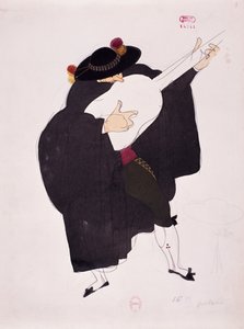 Costume pour le personnage du guitariste du Barbier de Séville de Gioacchino Rossini, croquis de Charles Martin (1884-1934) - Charles Martin