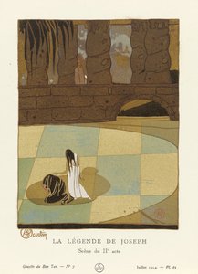 La Légende de Joseph. Scène du IIe acte de La Gazette du Bon Ton, pub. 1914
