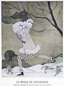 La belle de Chamonix - gravure de mode - Charles Martin