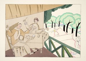 Le Tennis, de Sports & Divertissements, pub. 1914 - Charles Martin