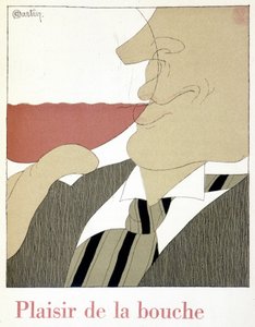 Plaisir de la bouche - dans « Monseigneur le vin », dessin de Charles Martin (1884-1934), fascicule des Établissements Nicolas - Charles Martin