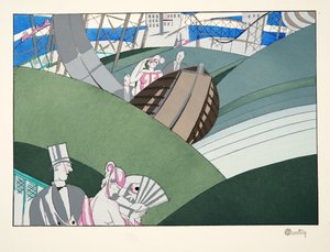 Toboggan aquatique, de Sports & Divertissements, pub. 1914 - Charles Martin
