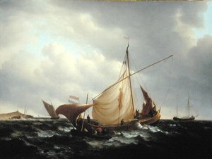 Bateau néerlandais prenant la mer