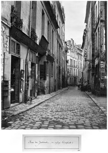 Rue du Jardinet, depuis le passage Hautefeuille, Paris, 1858-78