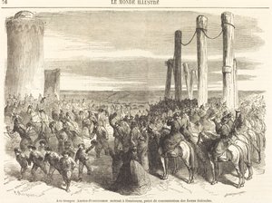 Les troupes Austro-Prussiennes entrant à Hambourg... [partie supérieure] - Charles Maurand after Godefroy Durand