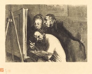 Peintres et Bourgeois - Charles Maurand after Honoré Daumier
