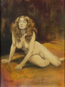 Femme nue allongée, vers 1895