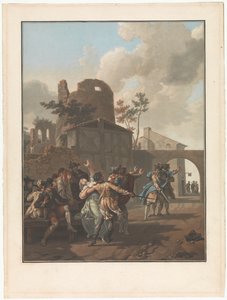 Quatre scènes de la vie villageoise (série) - Charles Melchior Descourtis