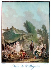 Noce de village, XVIIIe siècle - Charles Melchior Descourtis