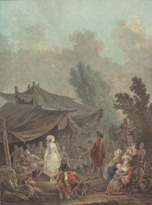Noce de village, 1785 - Charles Melchior Descourtis