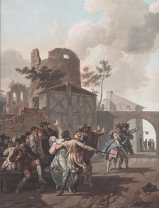 La Rixe, vers 1792 - Charles Melchior Descourtis