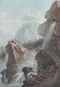 Vue de la chute du torrent de Gelten, 1785 - Charles Melchior Descourtis