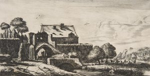 Un moulin à eau près de Saint-Denis, 1850