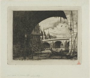 Une arche du Pont Notre-Dame, Paris