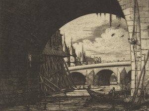 Arcade, Pont Notre-Dame, Paris, 1853 - Charles Meryon