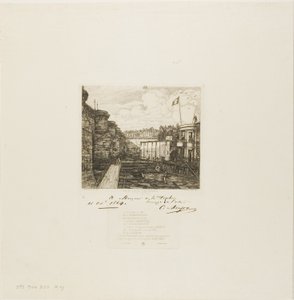 Établissement de bains froids Chevrier, Paris - Charles Meryon
