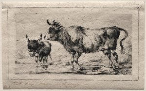 Vache et âne, 1849