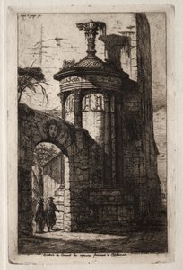 Entrée du couvent des Capucins français à Athènes - Charles Meryon