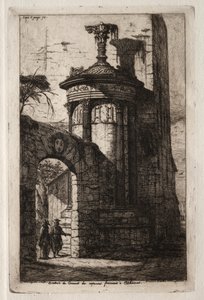 Entrée du couvent des Capucins français à Athènes, 1854 - Charles Meryon